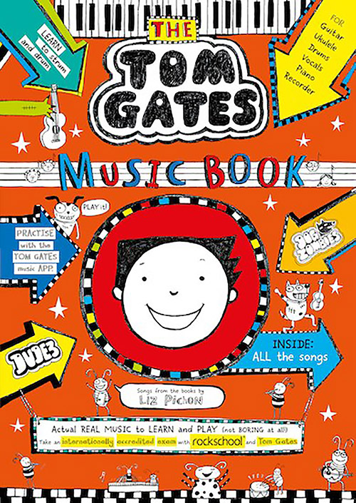 Tom Gates 'Music Book' book cover in orange